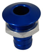 Billet Thru Hull Water Fitting Bilge Pump Outlet Blue