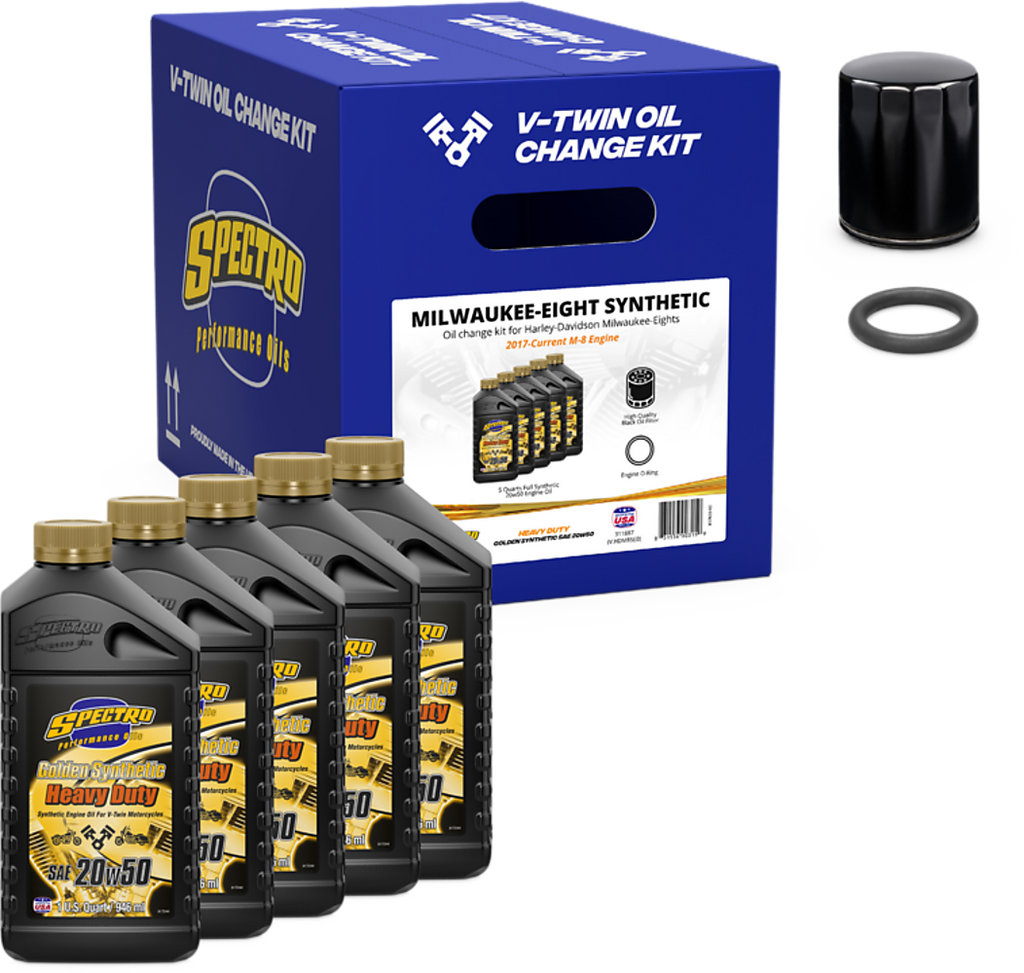 V Twin Engine Oil Chg Kit M8 Synthetic