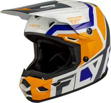 Load image into Gallery viewer, Youth Kinetic Scrap Helmet White/Orange/Blue/Grey Ys