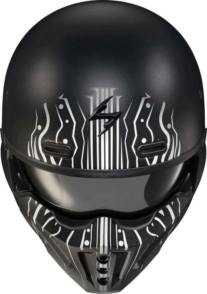 Covert X Open Face Helmet Tribe Matte Black/White Lg