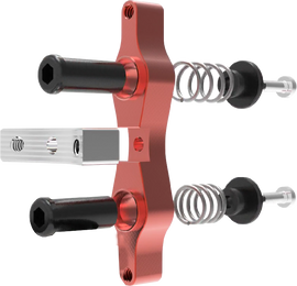 TAMER Tamer Double Button X Wing suspension with red finish, featuring double button design and star-shaped X Wing details.