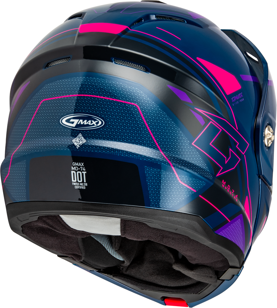 Md 74s Spectre Snow Helmet W/ Elec Shld Blue/Pink/Purple 3x