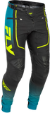 Fly Racing Youth Rayce Bicycle Pants Teal/Black/Lime Sz 22 379-06522