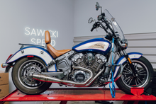 Load image into Gallery viewer, Indian Scout Mid Length Cannon Brushed Ss