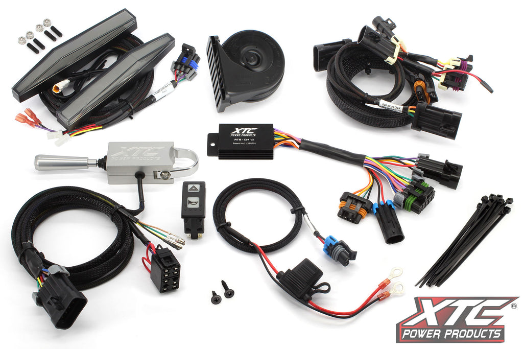 Auto Turn Signal Kit W/ Billet Lever And Front Drl Lights Can