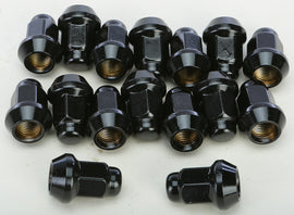 Lug Nuts Black Pol 3/8
