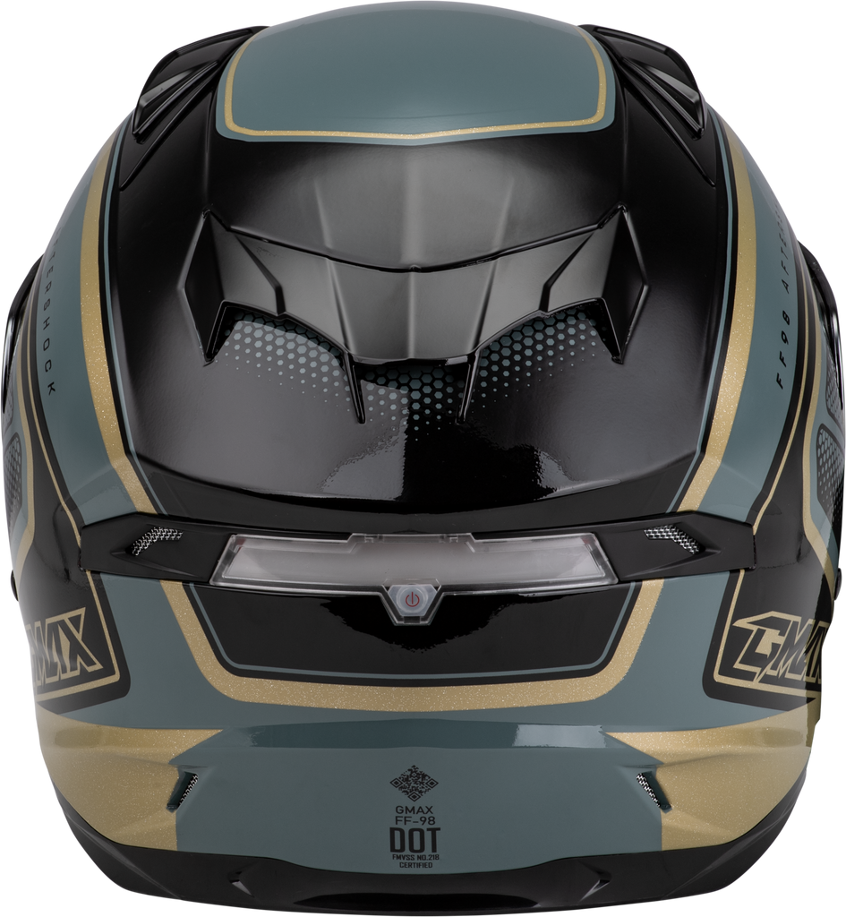 Ff 98 Aftershock Helmet Grey/Metallic Gold Xl