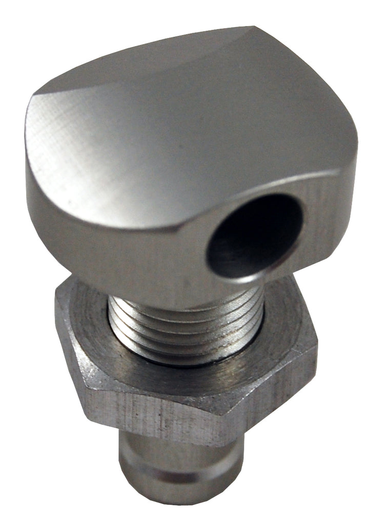 Billet Thru Hull Water Fitting Polished 3/8" 90 Deg.
