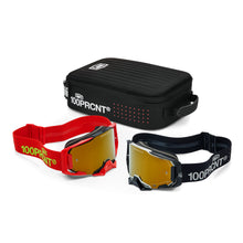 Load image into Gallery viewer, Dual Armega Racer Pro Pack Black/Red True Gold Mirror