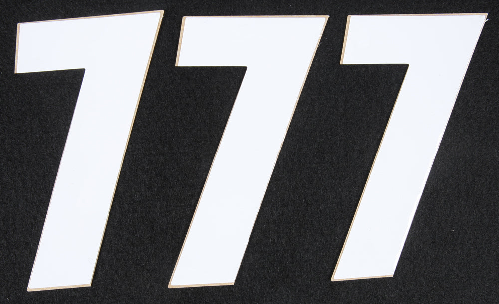 Number 7 White 4" 3/Pk