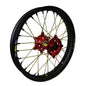 Wheel Rear 1.85x19 Red Hub Blk Rim/Gld Spoke/Blk Nipple