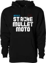 Load image into Gallery viewer, Stache Mullet Moto Hoodie Black Xl