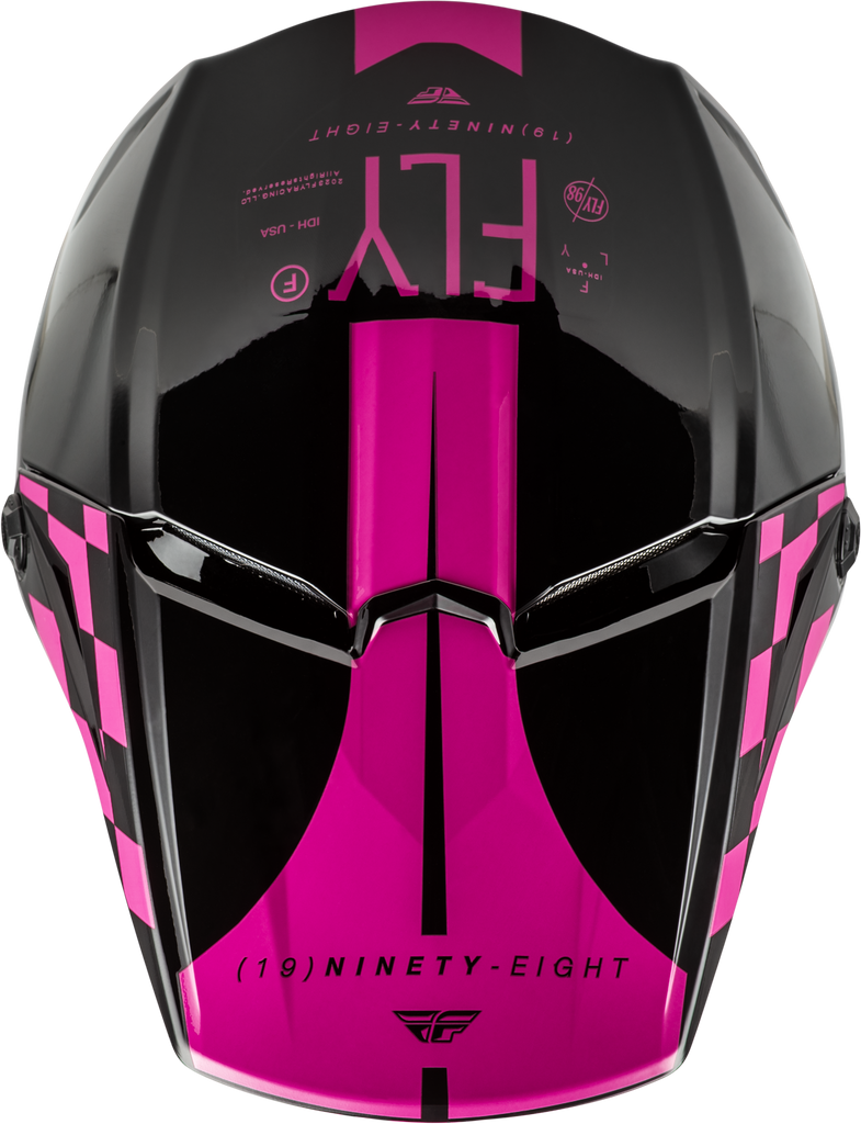 Yth Kinetic Lite Rival Helmet Gloss Black/Pink Ys