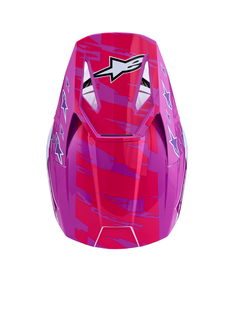 S M3 Falcon Helmet Ece06/Dot Prpl/Wht/Blk/Pink Fl Gl Xs