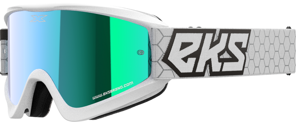 Flat Out Mirror Goggle White/Black Blue Mirror