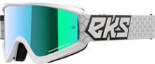 Load image into Gallery viewer, Flat Out Mirror Goggle White/Black Blue Mirror