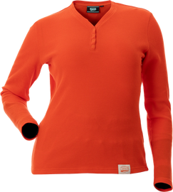Cozy Waffle Shirt Poppy Lg