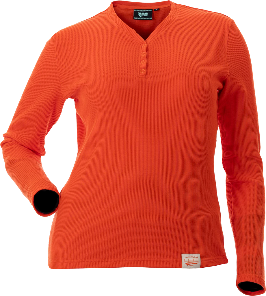Cozy Waffle Shirt Poppy Sm