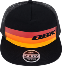 Load image into Gallery viewer, Sunday Stripe 2fifty Trucker Black Snapback Hat