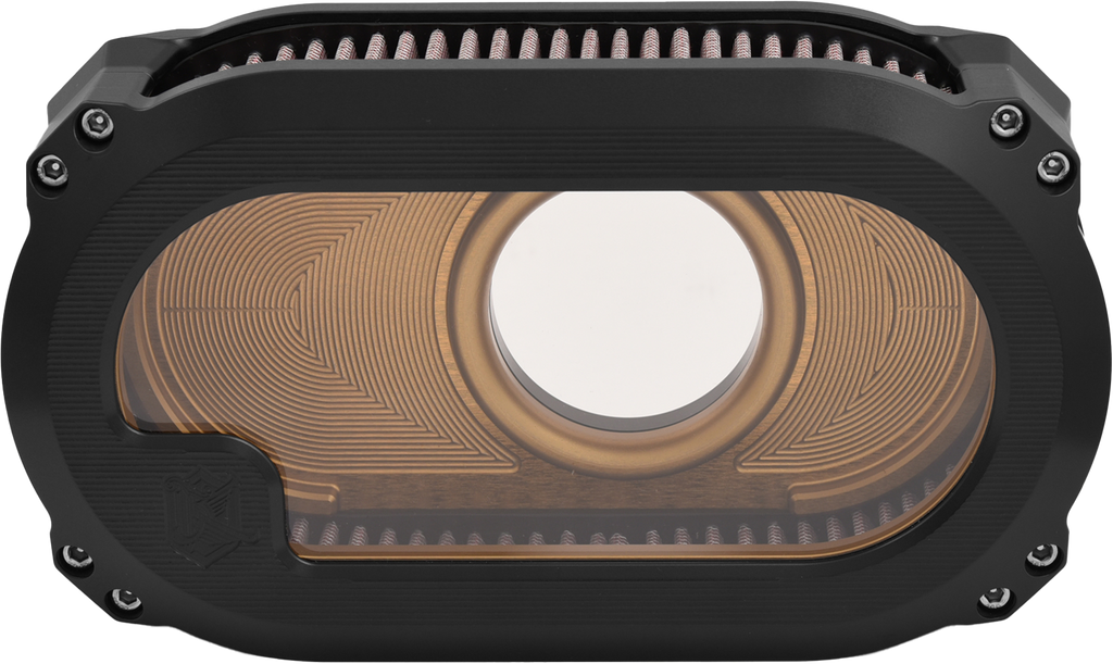 Nl M8 Air Cleaner W/Glass Black W/Gold