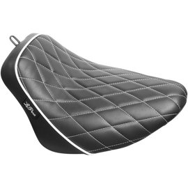 LEPARA BARE BONES SOLO SEAT WHITE DIAMOND STITCH HARLEY 18-23 FXBB FLHC FLDE - The Speed Shop Canada
