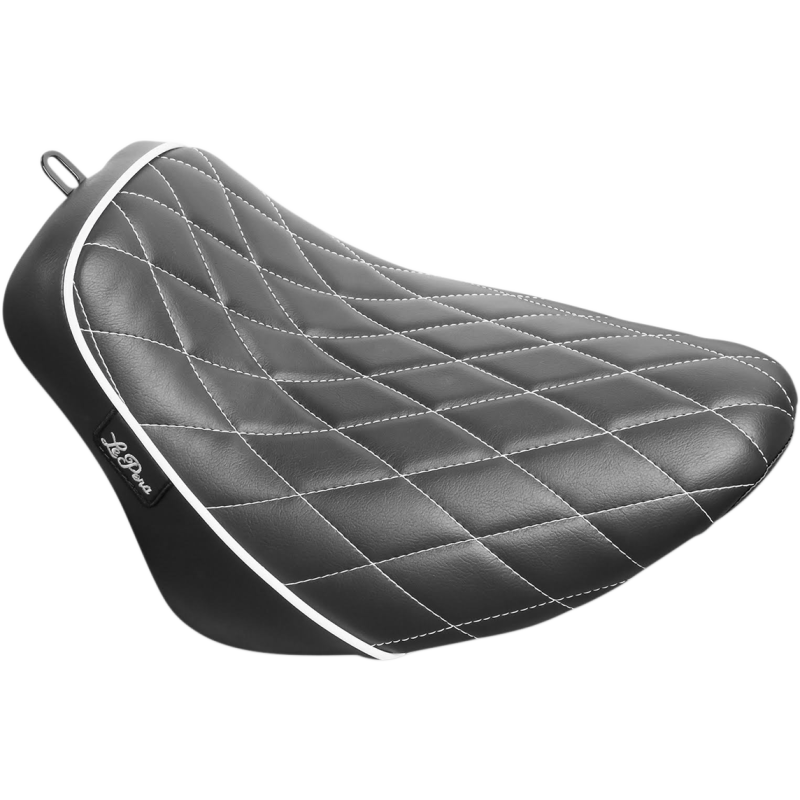 LEPARA BARE BONES SOLO SEAT WHITE DIAMOND STITCH HARLEY 18-23 FXBR FLFB - The Speed Shop Canada