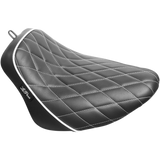 LEPARA BARE BONES SOLO SEAT WHITE DIAMOND STITCH HARLEY 18-23 FXBR FLFB