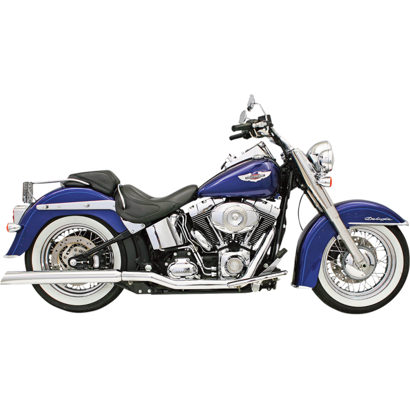 BASSANI POWER CURVE CHROME TRUE DUAL EXHAUST HEADER SOFTAILS 84-17 - The Speed Shop Canada