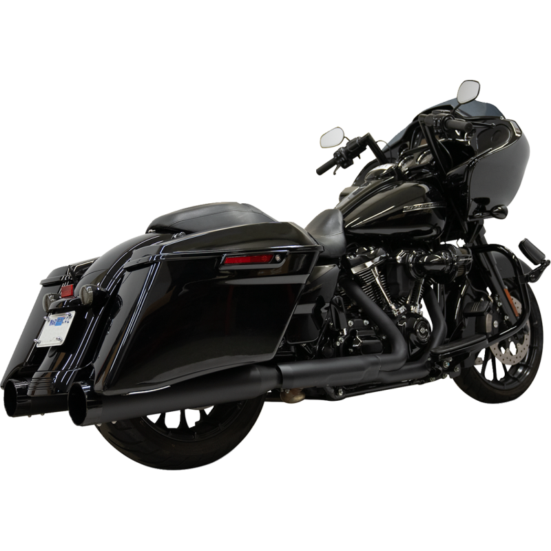BASSANI EXHAUST BLACK 4.5" STRAIGHT CAN MUFFLERS 17-23 HARLEY BAGGERS - The Speed Shop Canada