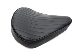 Black Tuck and Roll Solo Seat by Bates, large motorcycle seat and saddlebag for comfortable riding.