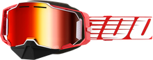 Load image into Gallery viewer, Armega Snowmobile Goggle Red W/ Red Mirror Lens