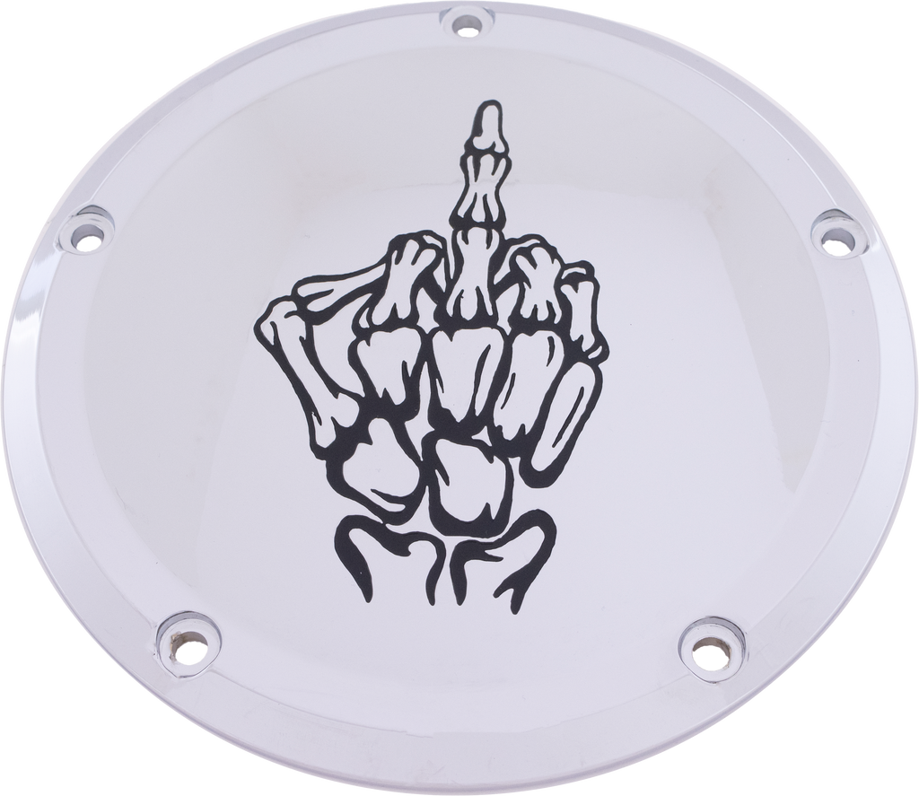 7   M8 Flt/Flh Derby Cover Bone Finger Chrome