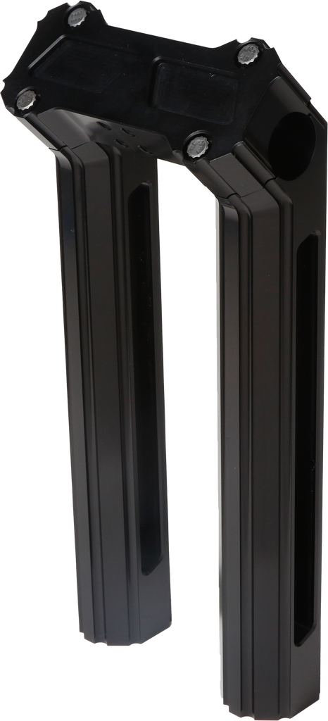 H/D Billet Risers 10" Black Kickback