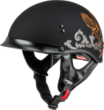 Load image into Gallery viewer, Hh 65 Corvus Helmet W/Peak Matte Black/Silver/Orange Xs