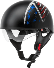 Load image into Gallery viewer, Hh 65 Half Helmet Bravery Matte Black/Red/White/Blue Lg
