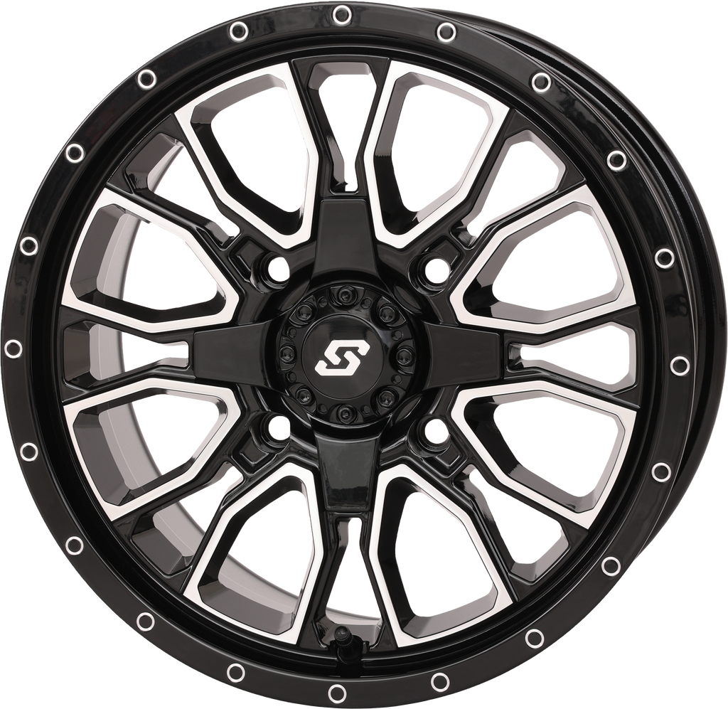 Fusion Dd Wheel  15x7 5+2 4/137 & 4/156 Gloss Blk/Mach