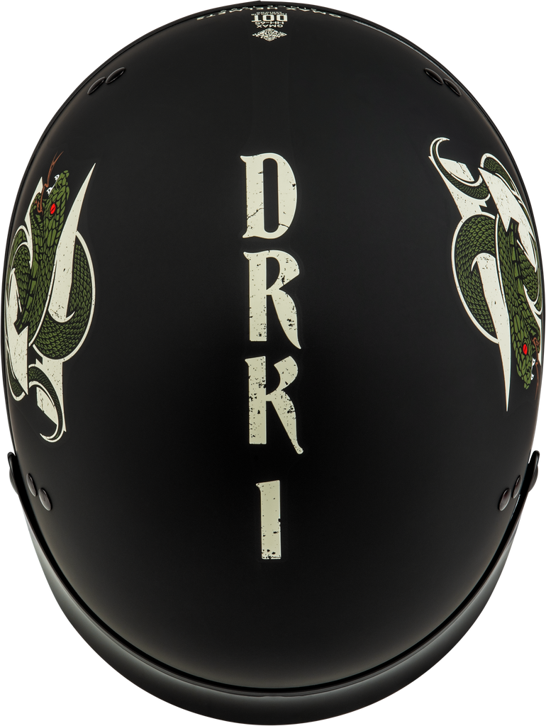 Hh 65 Drk1 Helmet W/ Peak Matte Black/Bone Xl