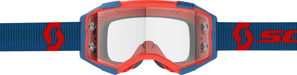 Fury Goggle Drk Blue/Neon Red Clear Works