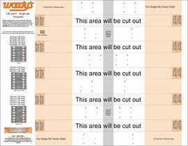 Studding Template 2.86 Single Ply Tracks