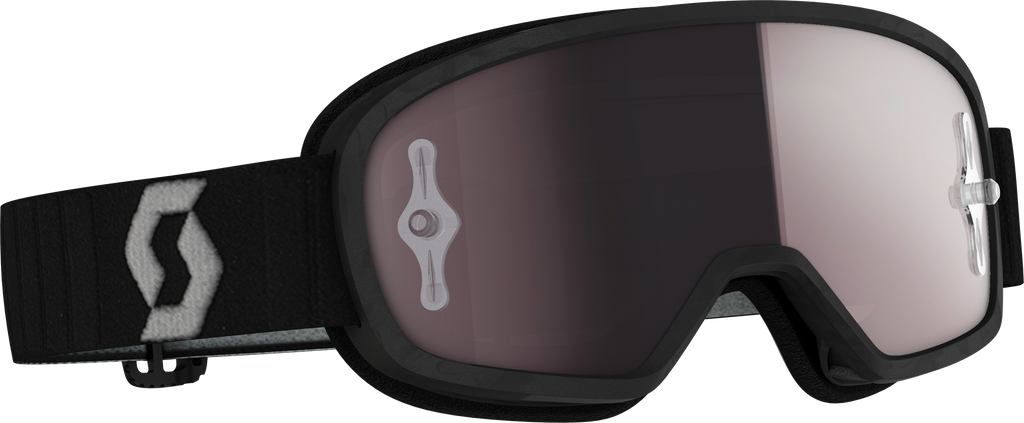 Youth Buzz Mx Pro Goggle Blk/Grey W/Silver Chrome Works