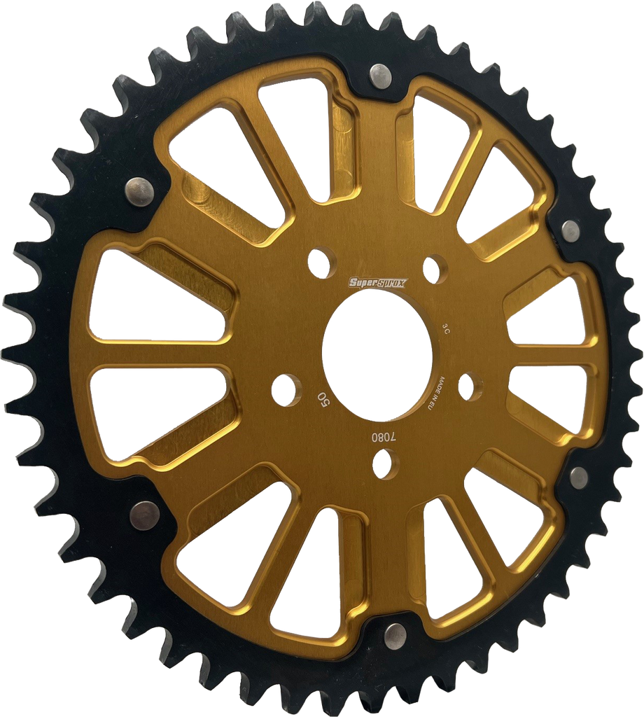 Stealth 51t Rear Sprocket Gld Alum Car  Blk Steel Teeth