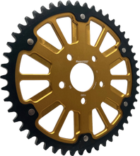 Load image into Gallery viewer, Stealth 51t Rear Sprocket Gld Alum Car  Blk Steel Teeth