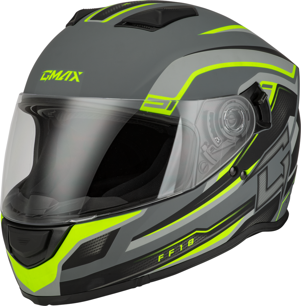Ff 18 Drift Helmet Matte Grey/Hi Viz Xs
