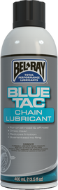 Bel-Ray Blue Tac Chain Lube in 400ml container, ideal for motorcycle chains, shown in a retail product image.