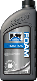 Bel-Ray Foam Filter Oil 1L bottle, chemical product for cleaning and maintaining foam filters, 12 per case.