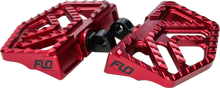 Load image into Gallery viewer, FLO MOTO Savage Miniboards red foot controls for motorcycles, featuring sleek red design and durable construction.