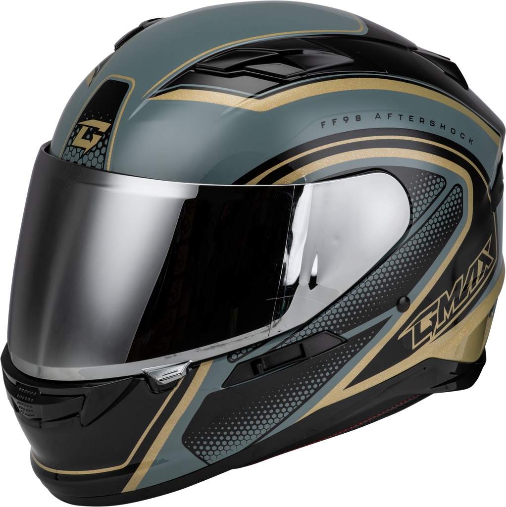 Ff 98 Aftershock Helmet Grey/Metallic Gold 3x
