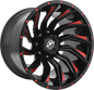 XF OFFROAD WHEELS 224 GLOSS BLACK/RED TRUCK/SUV - The Speed Shop Canada
