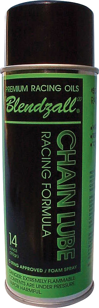 Blendzall Chain Lube in a 14oz container, chemical lubricant designed for bicycle chains, featuring the Blendzall brand label.