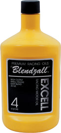 Blendzall Ultra Racing Castor 2T oil in a 1-gallon container, used for high-performance motorcycle engines.
